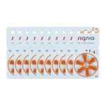 Signia Hearing Aids Battery - Size +13 Orange