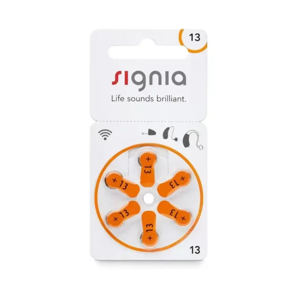 Signia Hearing Aids Battery - Size +13 Orange