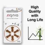 Signia Hearing Aids Battery - Size +312 Brown