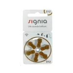 Signia Hearing Aids Battery - Size +312 Brown