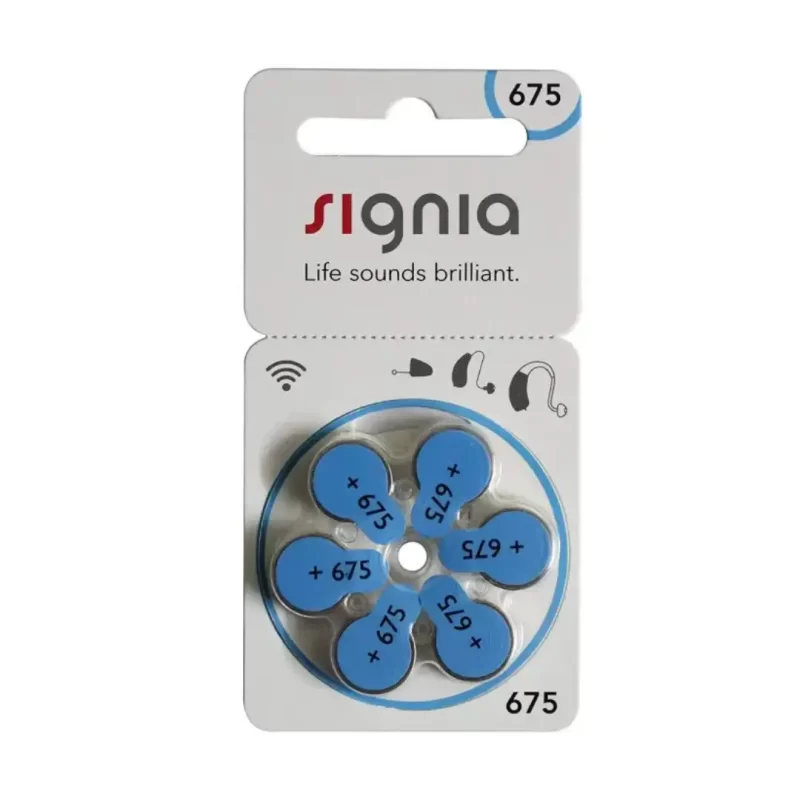 Signia Hearing Aids Battery - Size +675 Blue